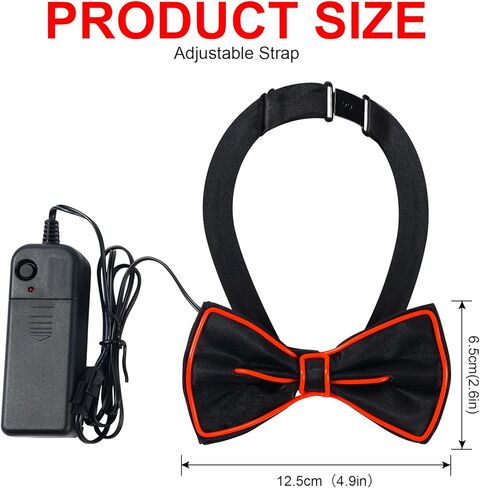 Ainiv Light Up Neckties Bowties Suspenders LED Party Supplies Glow in the Dark Adjustable for Women and Men Parties in Kuwait