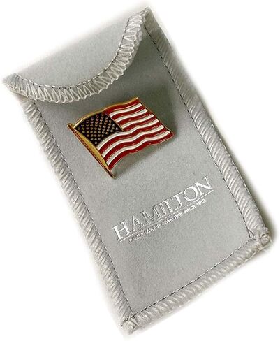 دبوس علم أمريكي الصنع 50 نجوم من هاميلتون للمجوهرات، علم مموج ذو طية طية طية in Kuwait