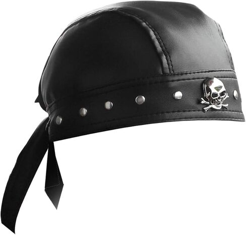 punkman2000 Leather Bandana Biker Doo Do Rag Headwrap in Saudi Arabia