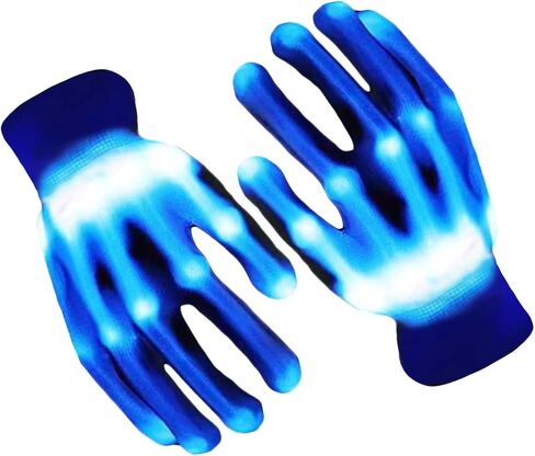 UWEIDOIT Led Gloves for Children, Colorful Flashing Light up Gloves for Halloween Chrismas Carnival Party in Kuwait