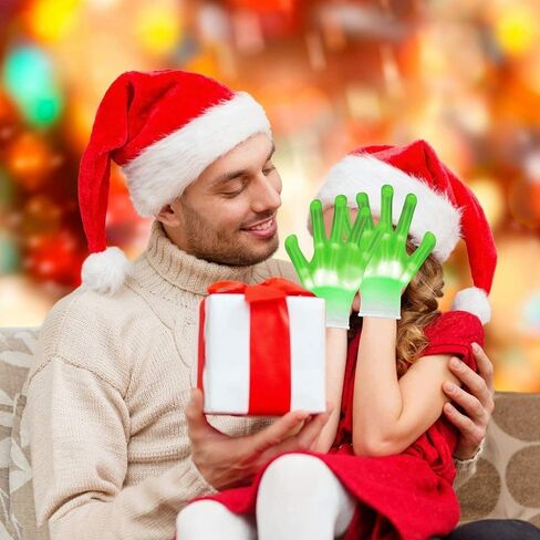 UWEIDOIT Led Gloves for Children, Colorful Flashing Light up Gloves for Halloween Chrismas Carnival Party in Kuwait