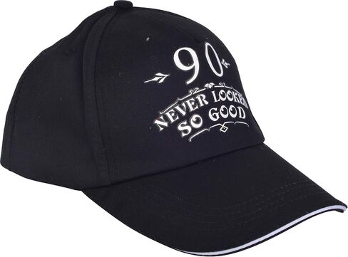 90th Birthday Gifts for Men, 90th Birthday Hat and Sash Men, 90 Never Looked So Good Baseball Cap and Sash, 90th Birthday Party Supplies, 90th Birthday Party Decorations, 90th Birthday Accessories in Saudi Arabia