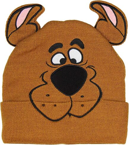 Bioworld Scooby Doo Costume Hat Beanie Embroidered Scooby Original Cartoon Network Face,Brown,One Size in Saudi Arabia