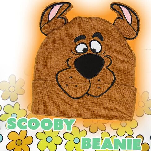 Bioworld Scooby Doo Costume Hat Beanie Embroidered Scooby Original Cartoon Network Face,Brown,One Size in Saudi Arabia