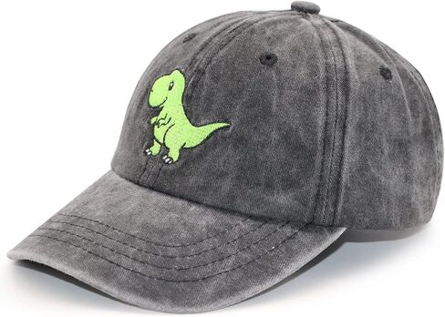 قبعة بيسبول MANMESH HATT للأطفال، قبعة ديناصور هدية عيد ميلاد للأولاد والبنات، قبعة ديناصور مطرزة قابلة للتعديل in Kuwait