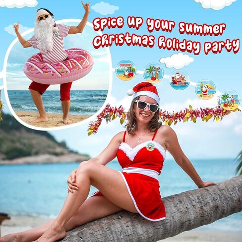 Tigeen 25 Pcs Christmas July Decoration Christmas July Pins Mini Button Pins Summer Buttons Badges Beach Party Accessories Decorations for Xmas Holiday Party Supplies Favors in Saudi Arabia