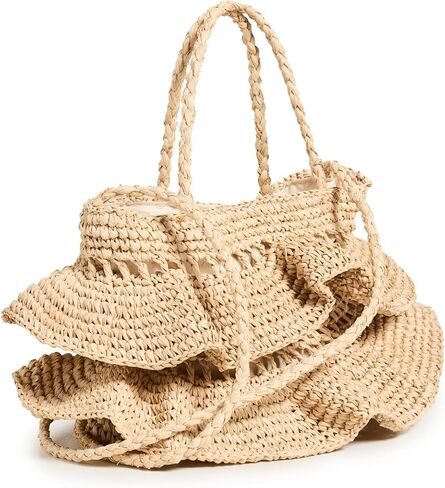 Hat Attack Women's Raffia Flounce Bag in Saudi Arabia