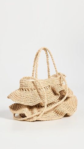 Hat Attack Women's Raffia Flounce Bag in Saudi Arabia