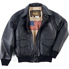 Landing Leathers Men Air Force A-2 سترة جلدية Flight Bomber (عادية وكبيرة وطويلة)