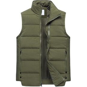Chrisuno Men's Puffer Vest Casual Stand Collar Quilted Waistcoat Outdoor Padded Ski Vest in Saudi Arabia