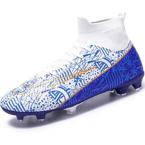 Men's Soccer Shoes Football Cleats High-Tops Lace-Up Non-Slip Spikes Outdoor AG/FG Baseball Lacrosse Rugby Combat Boots