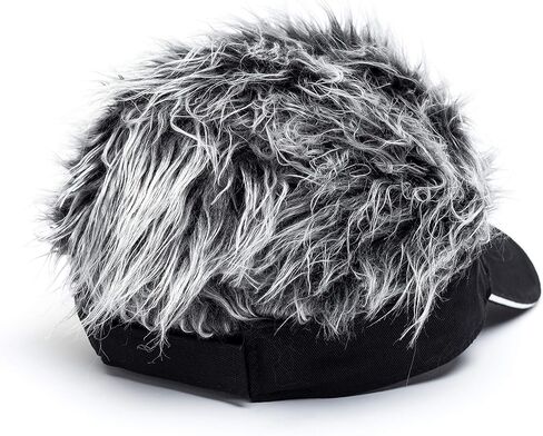 Men's Novelty Spiked Hair Visor Sun Funny Golf Hats Fake Wig Peaked Adjustable Baseball Caps in Kuwait
