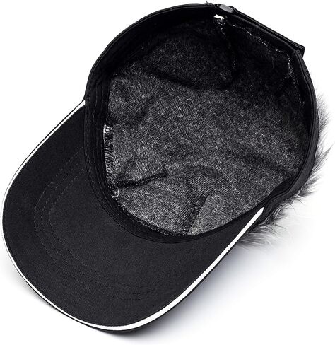 Men's Novelty Spiked Hair Visor Sun Funny Golf Hats Fake Wig Peaked Adjustable Baseball Caps in Kuwait