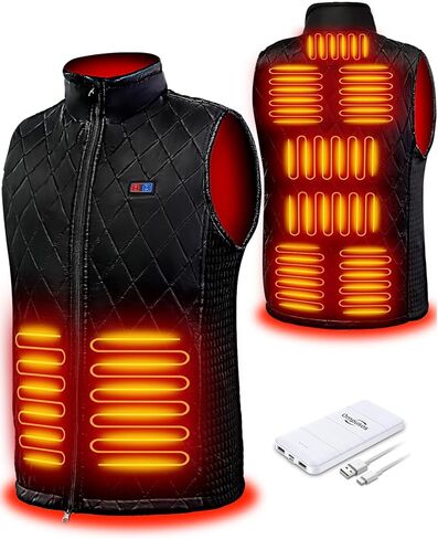 سترة Ompusos ساخنة للرجال والنساء، سترة ساخنة مع حزمة بطارية متضمنة قابلة للشحن، سترة كهربائية ساخنة للصيد in Kuwait