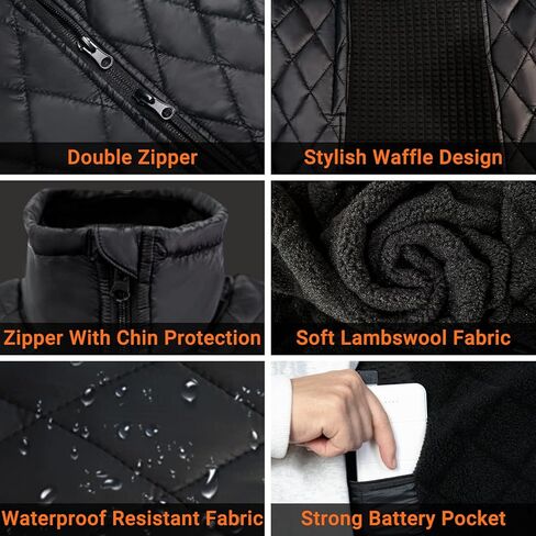 سترة Ompusos ساخنة للرجال والنساء، سترة ساخنة مع حزمة بطارية متضمنة قابلة للشحن، سترة كهربائية ساخنة للصيد in Kuwait