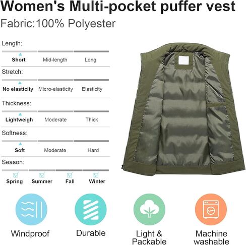 Chrisuno Men's Puffer Vest Casual Stand Collar Quilted Waistcoat Outdoor Padded Ski Vest in Saudi Arabia