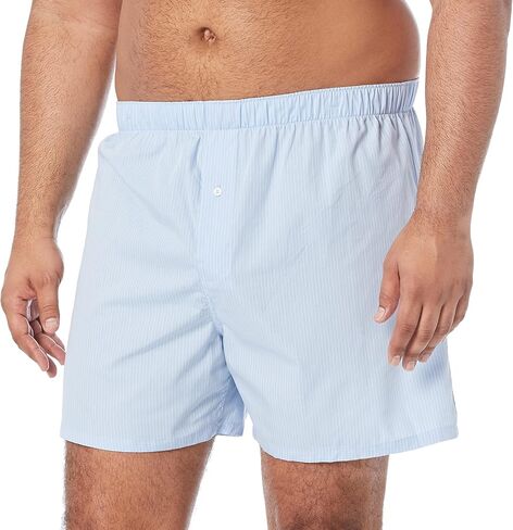 Amazon Essentials Men's Woven Cotton Boxer Short (Available in Big &Tall), Pack of 5 in Saudi Arabia