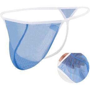ZONBAILON Mens G String Underwear Mesh Breathable Thong Bikini Sexy T Back Pouch Soft Silky