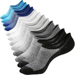 Mottee&Zconia No Show Sock Low Cut Ankle Short Socks for Men Basic Casual Anti-skid Cotton Socks with Non Slip Grips