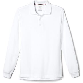 French Toast Big Pique Polo School Uniform Shirt with Long Sleeves for Boys and Girls