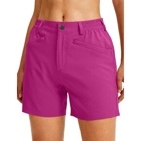 Soothfeel Women's Golf Shorts with 4 Pockets 5 Inch Quick Dry Stretch Dress Work Hiking Shorts for Women Casual Summer