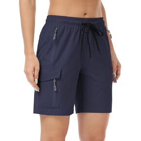 GymBrave Women's Hiking Shorts Quick Dry Lightweight Cargo Shorts for Outdoor Athletic Travel with Pockets