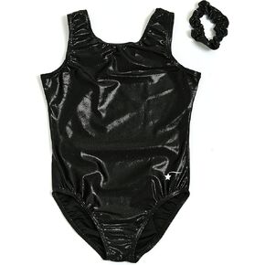 Destira Basic Solid Color Gymnastics Leotard for Girls, Holographic Mystique or Lycra Fabric