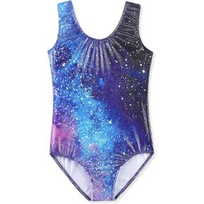 HOZIY Long Sleeve Leotards for Girls Gymnastics Kids Toddler Tumbling Outfits Floral Unicorn Galaxy Rainbow Stripe Pattern