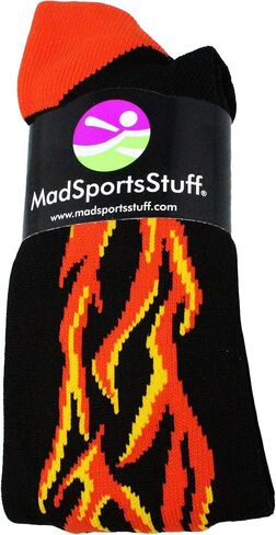جوارب رياضية MadSportsStuff Flame Soccer Style فوق ربلة الساق (ألوان متعددة) in Kuwait