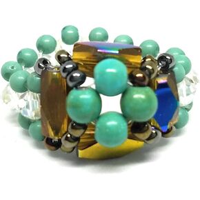 Cookie Lee Turquoise Stretch Ring 91125 in Kuwait