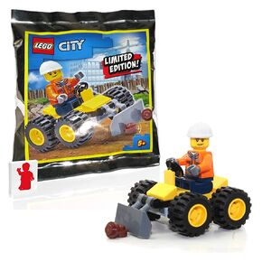 LEGO Construction Worker Minifigure with Bulldozer (Limited Edition Foil Pack) in Kuwait