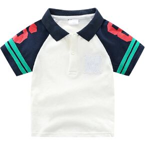 Evelin LEE Toddler Children Polo Shirts Tops Boys Letter Print T-Shirt Outfits Clothes in Saudi Arabia