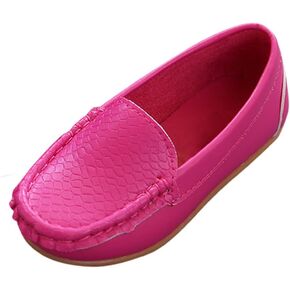 Evelin LEE Toddler Kid Boys Girls Soft Casual Loafers Slip-On Boat-Dress Shoes/Sneakers Rose Red-Toddler 6M in Kuwait