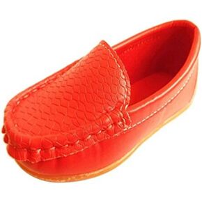 Evelin LEE Toddler Kid Boys Girls Soft Casual Loafers Slip-On Boat-Dress Shoes/Sneakers Red-Toddler 8M in Saudi Arabia