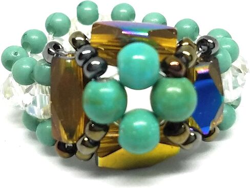 Cookie Lee Turquoise Stretch Ring 91125 in Kuwait