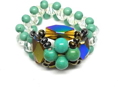 Cookie Lee Turquoise Stretch Ring 91125 in Kuwait