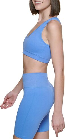 Calvin Klein Performance Women's Thin Ribbed V-Neck Sports Bra with Removable Cups in Saudi Arabia