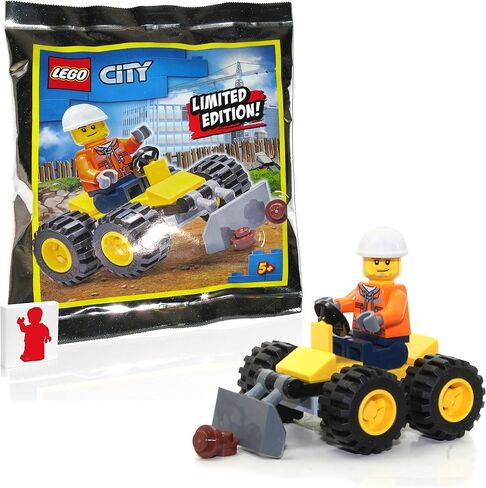 LEGO Construction Worker Minifigure with Bulldozer (Limited Edition Foil Pack) in Kuwait