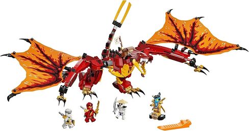 LEGO 71753 NINJAGO Legacy Fire Dragon Attack Toy with Kai, Zane and NYA Minifigures, Ninja Play Set, Gifts for 8 Plus Year Old Boys & Girls in Saudi Arabia
