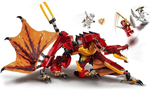 LEGO 71753 NINJAGO Legacy Fire Dragon Attack Toy with Kai, Zane and NYA Minifigures, Ninja Play Set, Gifts for 8 Plus Year Old Boys & Girls in Saudi Arabia