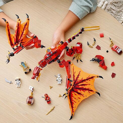 LEGO 71753 NINJAGO Legacy Fire Dragon Attack Toy with Kai, Zane and NYA Minifigures, Ninja Play Set, Gifts for 8 Plus Year Old Boys & Girls in Saudi Arabia
