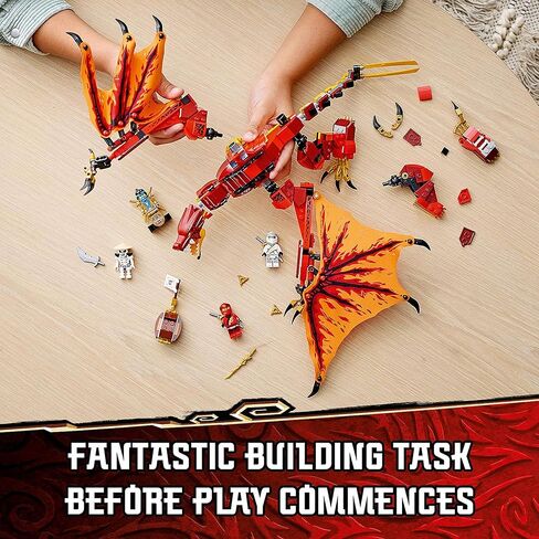 LEGO 71753 NINJAGO Legacy Fire Dragon Attack Toy with Kai, Zane and NYA Minifigures, Ninja Play Set, Gifts for 8 Plus Year Old Boys & Girls in Saudi Arabia