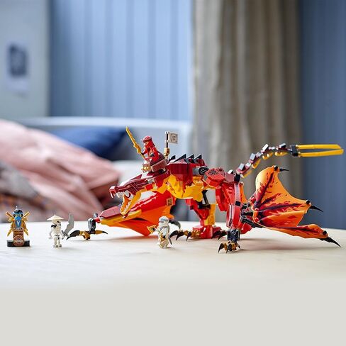 LEGO 71753 NINJAGO Legacy Fire Dragon Attack Toy with Kai, Zane and NYA Minifigures, Ninja Play Set, Gifts for 8 Plus Year Old Boys & Girls in Saudi Arabia