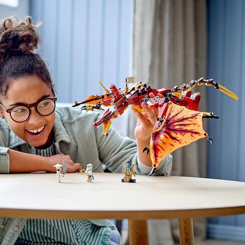 LEGO 71753 NINJAGO Legacy Fire Dragon Attack Toy with Kai, Zane and NYA Minifigures, Ninja Play Set, Gifts for 8 Plus Year Old Boys & Girls in Saudi Arabia