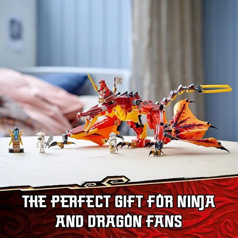 LEGO 71753 NINJAGO Legacy Fire Dragon Attack Toy with Kai, Zane and NYA Minifigures, Ninja Play Set, Gifts for 8 Plus Year Old Boys & Girls in Saudi Arabia