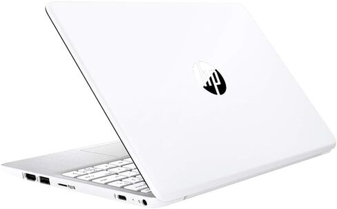 2021 HP Stream 11.6 بوصة HD كمبيوتر محمول، معالج Intel Celeron N4000، ذاكرة وصول عشوائي 4 جيجابايت، 64 جيجابايت eMMC، مكتب لمدة عام 365، كاميرا ويب، Intel UHD Graphics 600، بلوتوث، Windows 10 S، أبيض، بطاقة USB SnowBell سعة 128 جيجابايت in Saudi Arabia