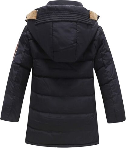 Evelin LEE Kids Boys Winter Hooded Jacket Coat Winter Warm Puffer Padded Outerwear Overcoat in Saudi Arabia