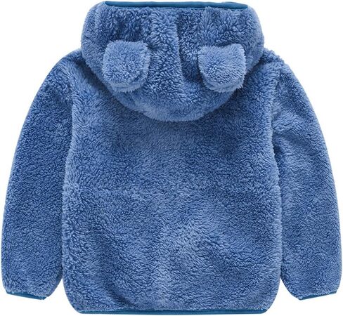 Evelin LEE Baby Boys Girls Winter Warm Fleece Hooded Coats Zip Up Cute Outwear Jacket in Saudi Arabia