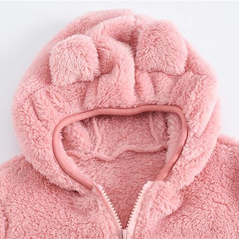 Evelin LEE Baby Boys Girls Winter Warm Fleece Hooded Coats Zip Up Cute Outwear Jacket in Saudi Arabia
