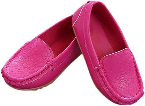 Evelin LEE Toddler Kid Boys Girls Soft Casual Loafers Slip-On Boat-Dress Shoes/Sneakers Rose Red-Big Kid 4M in Kuwait